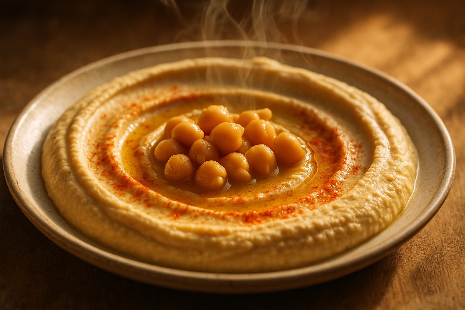 חומוסיה מומלצת ברמת ישי - מנת חומוס חמה